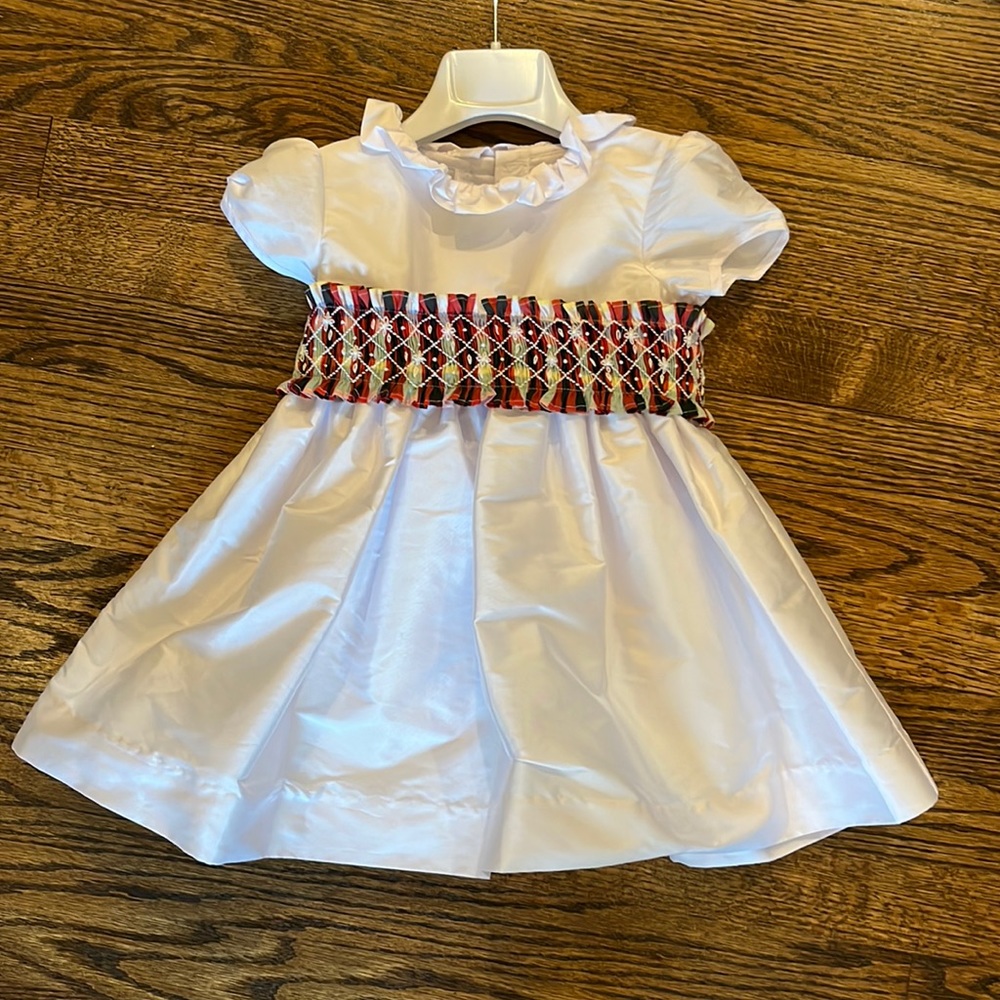 Bella Bliss dress, 3T, white with two different belts, double lined